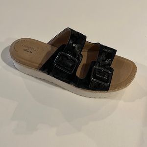 Clark’s ultimate cushion buckle platform sandals